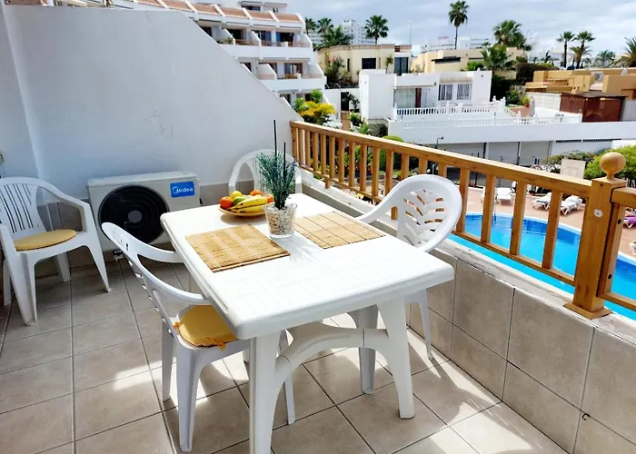 First Line Geranios Ocean View Air Conditioned 50 M From La Pinta Апартаменты